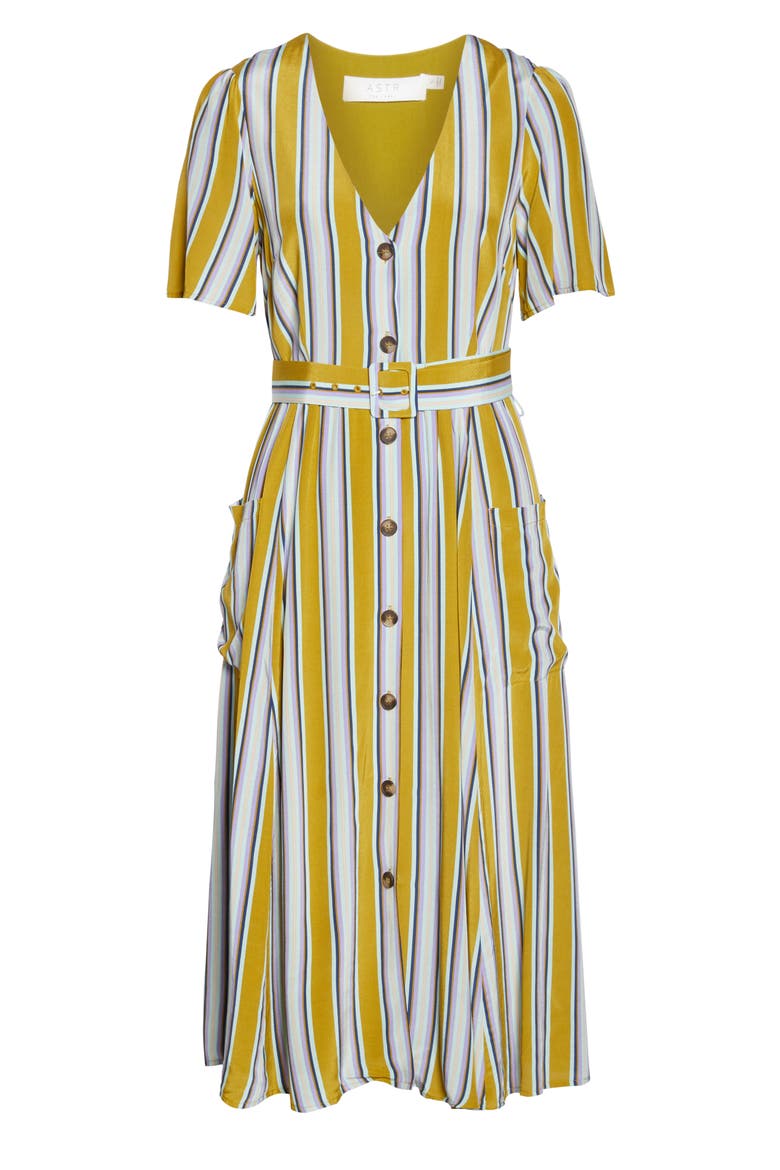 Scout Stripe Dress, Alternate, color, MOSS MULTI STRIPE