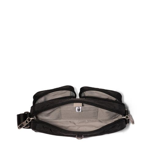 Baggallini Securtex Anti-theft Treasure Crossbody Bag In Black