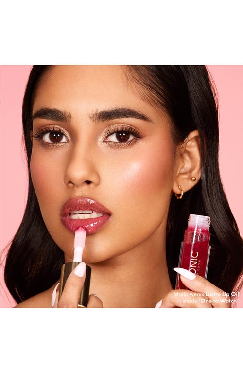 Iconic London Lustre Lip Oil In Rose Riot