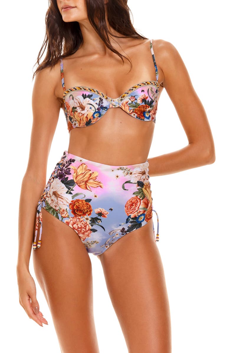 Agua Bendita Hope Numen High Waist Bikini Bottoms, Alternate, color, 