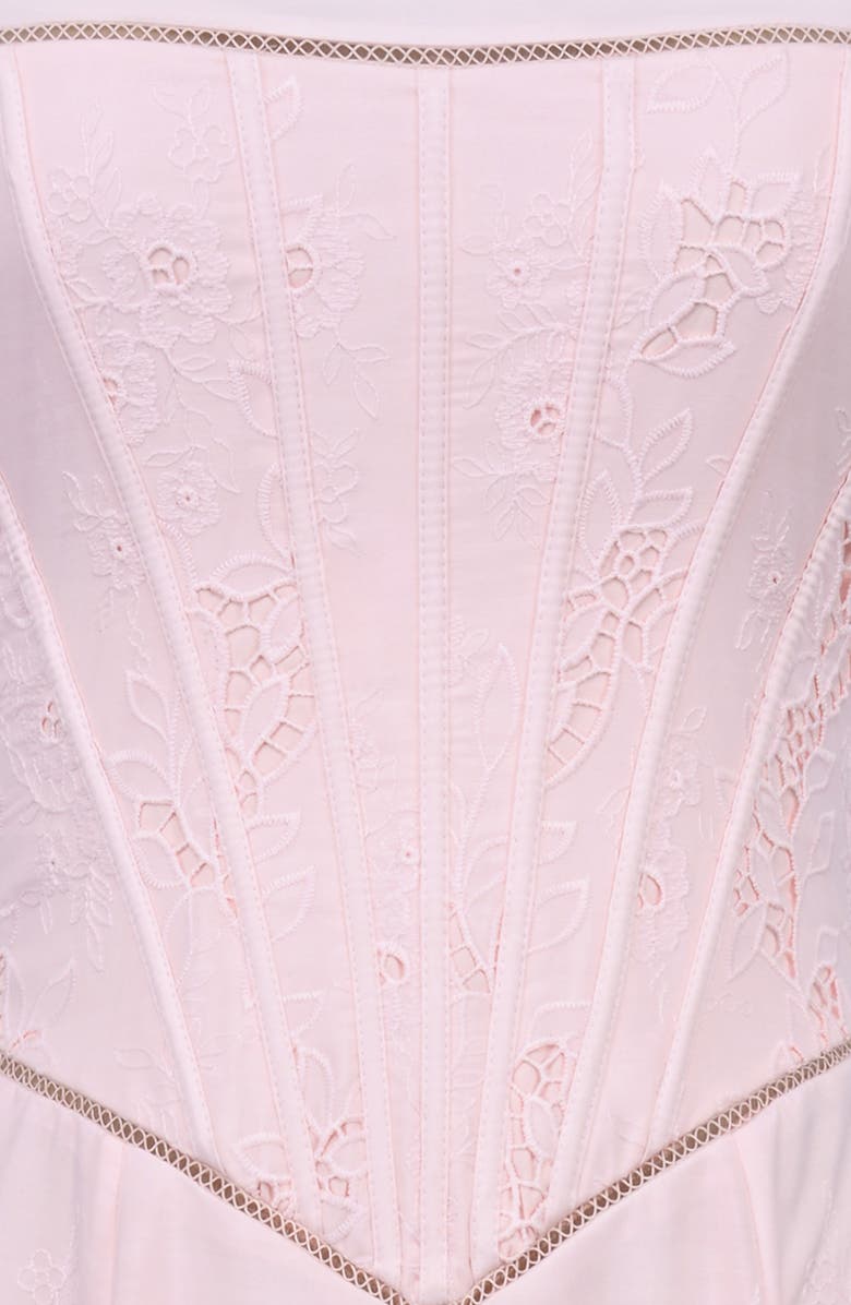 HOUSE OF CB Belissa Strapless Broderie Anglaise Party Dress, Alternate, color, Pink
