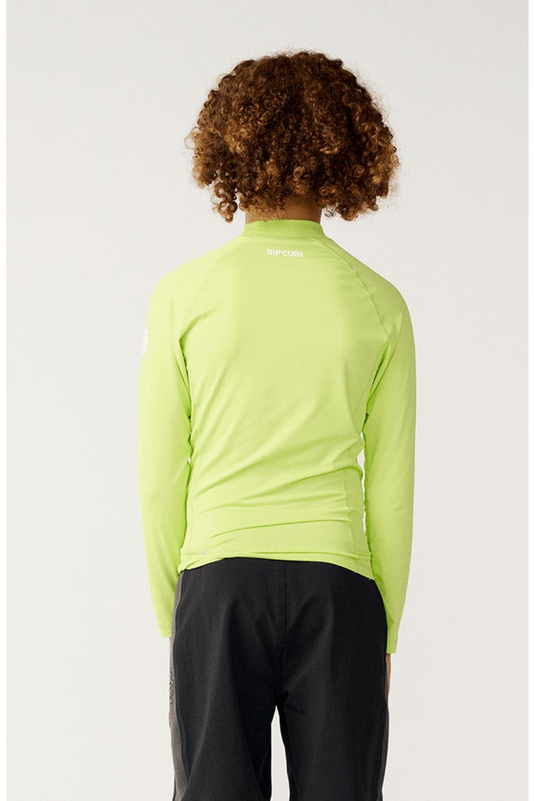 Kids' Waves Up Long Sleeve Rashguard, Alternate, color, VITAMIN C