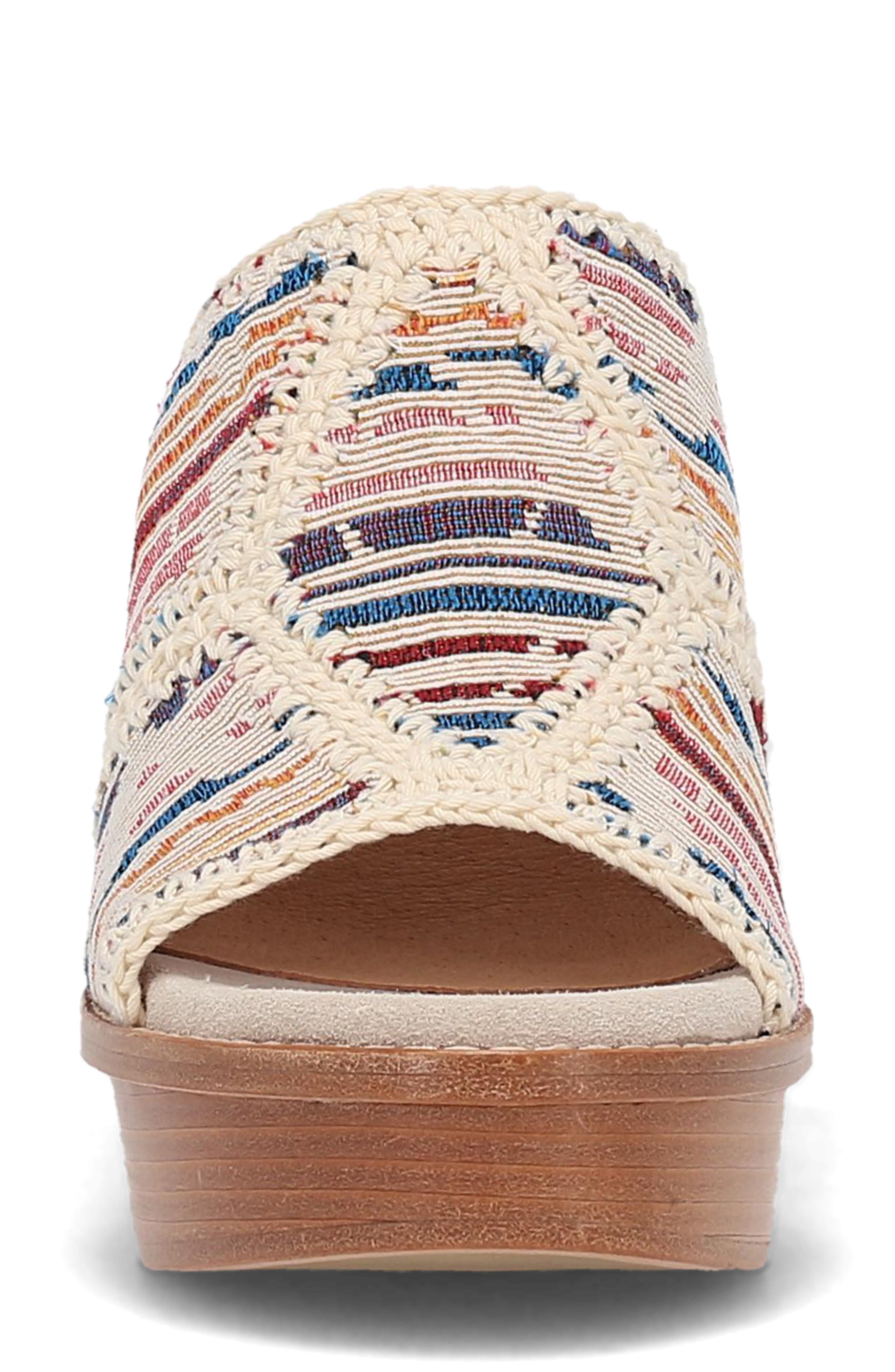 Pipa Crochet Platform Sandal, Alternate, color, IVORY MULTI