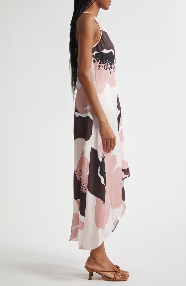 Reiss Michalie Floral Satin Dress, Alternate, color, Pink