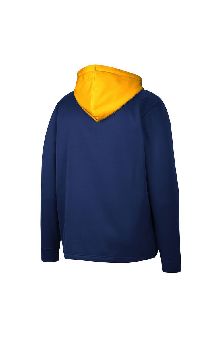Men's Colosseum Navy Cal Bears Luge 3.0 Quarter-Zip Hoodie, Alternate, color, Navy