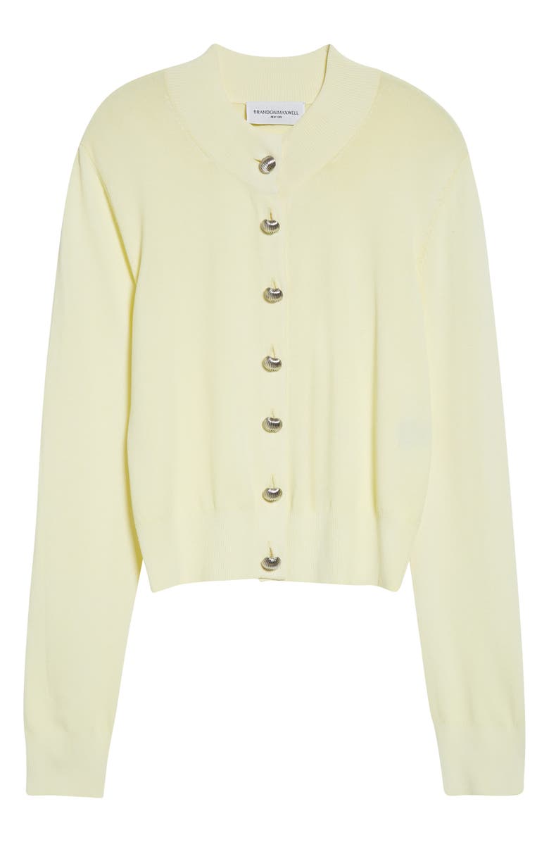 Brandon Maxwell The Aubrey Cardigan, Alternate, color, Lemon Ice