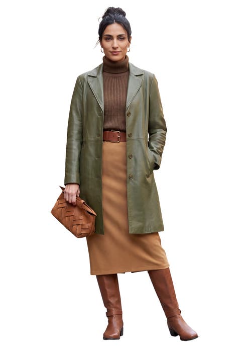 Leather Swing Coat