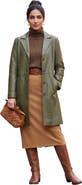 Jessica London Leather Swing Coat