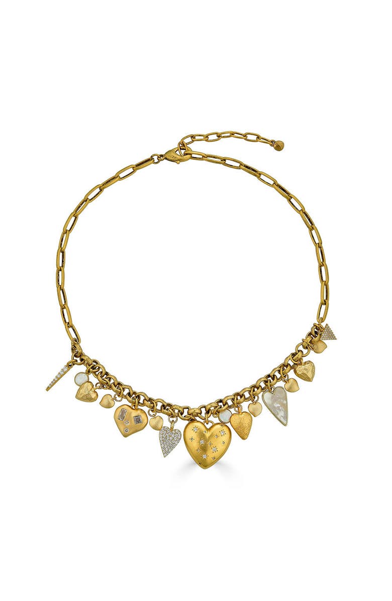 Loni Paul Jewelry Full Heart Charm Necklace, Main, color,