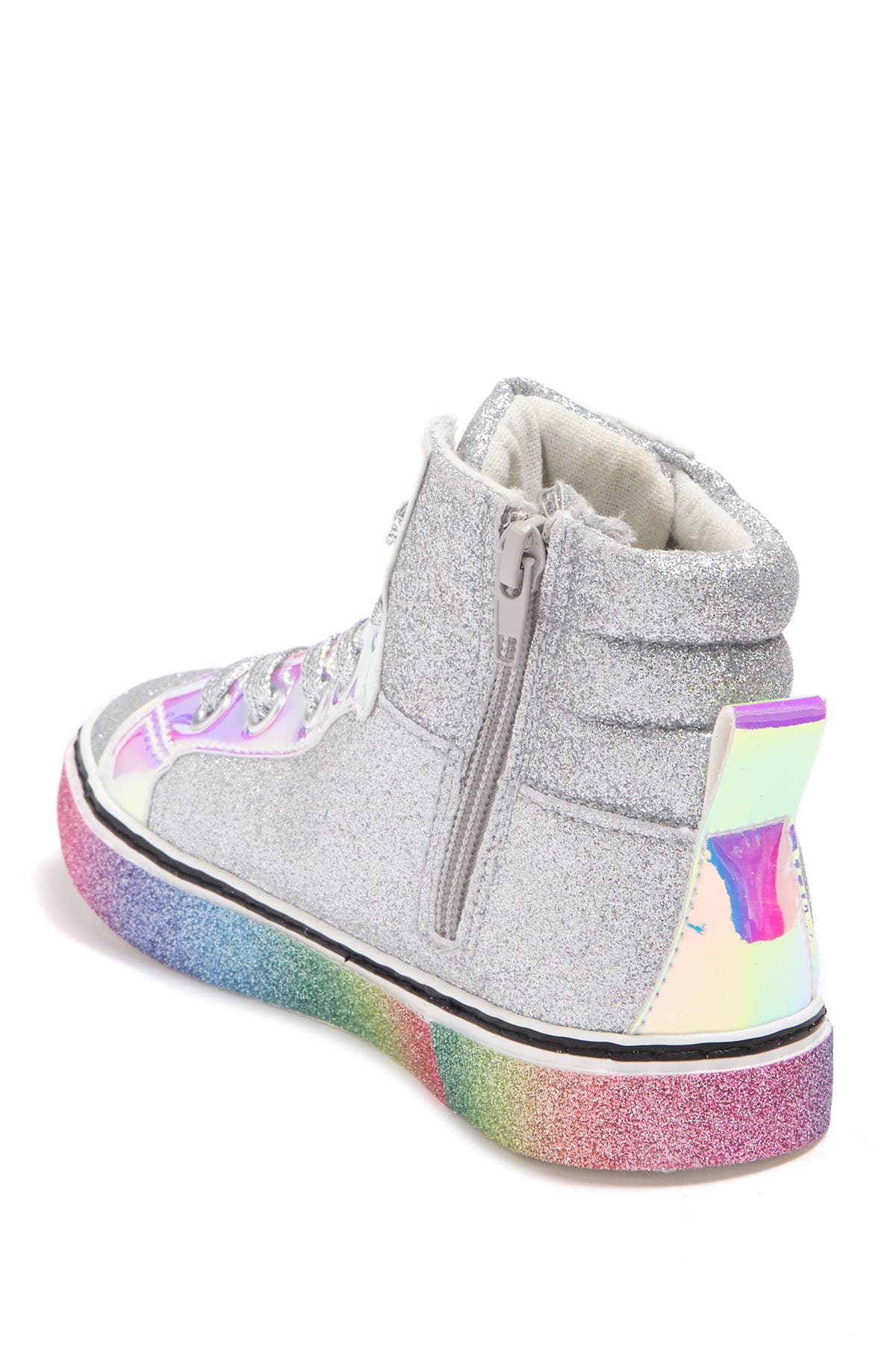 OLIVIA MILLER OMG High-Top Glitter Sneakers, Main, color, 