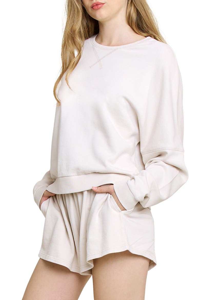 Weekend Club Short Pajamas, Alternate, color, PUTTY