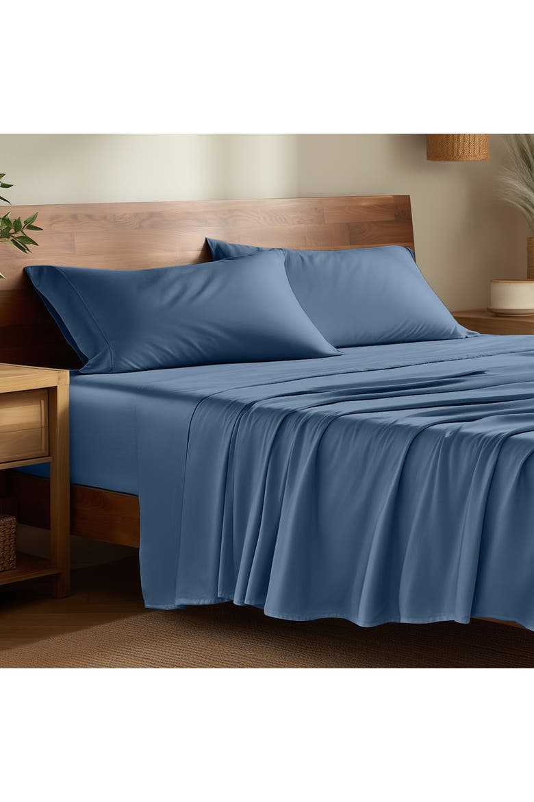 Cooling Rayon Sheet Set - Split Head King, Alternate, color, Coronet Blue