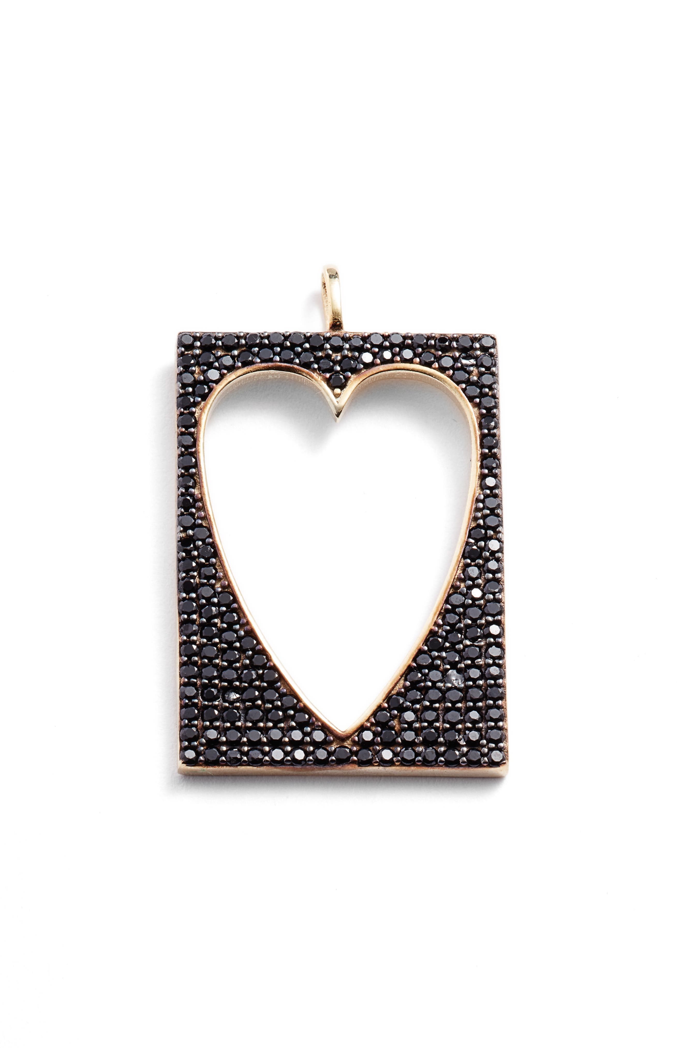 SHYMI Open Pavé Heart Tag Charm (Women) | Nordstrom