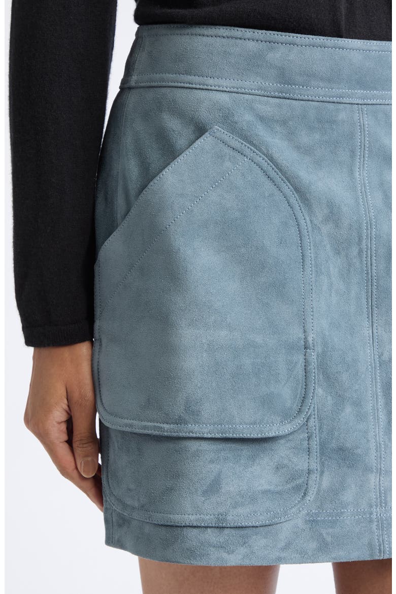 Norwood Suede Miniskirt, Alternate, color, BLUE STEEL