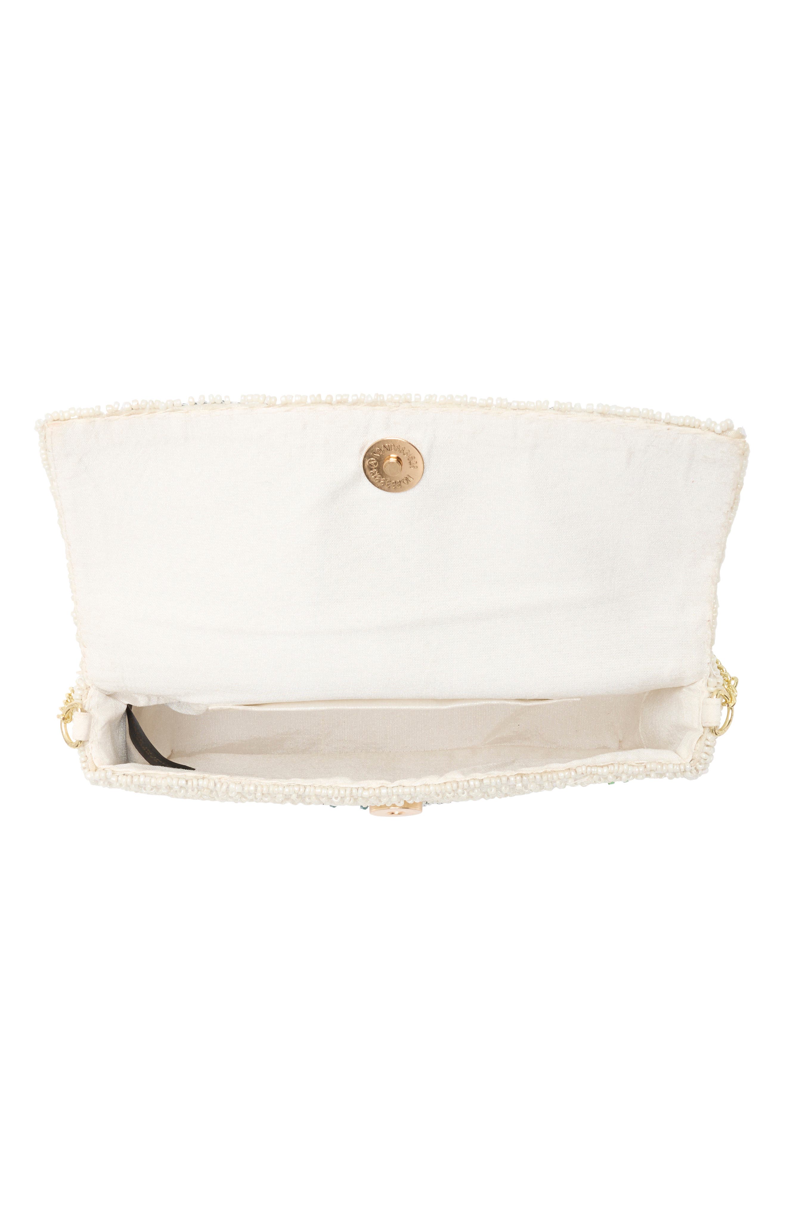Caitlin Beaded Shoulder Bag, Alternate, color, JUNGLE CREAM