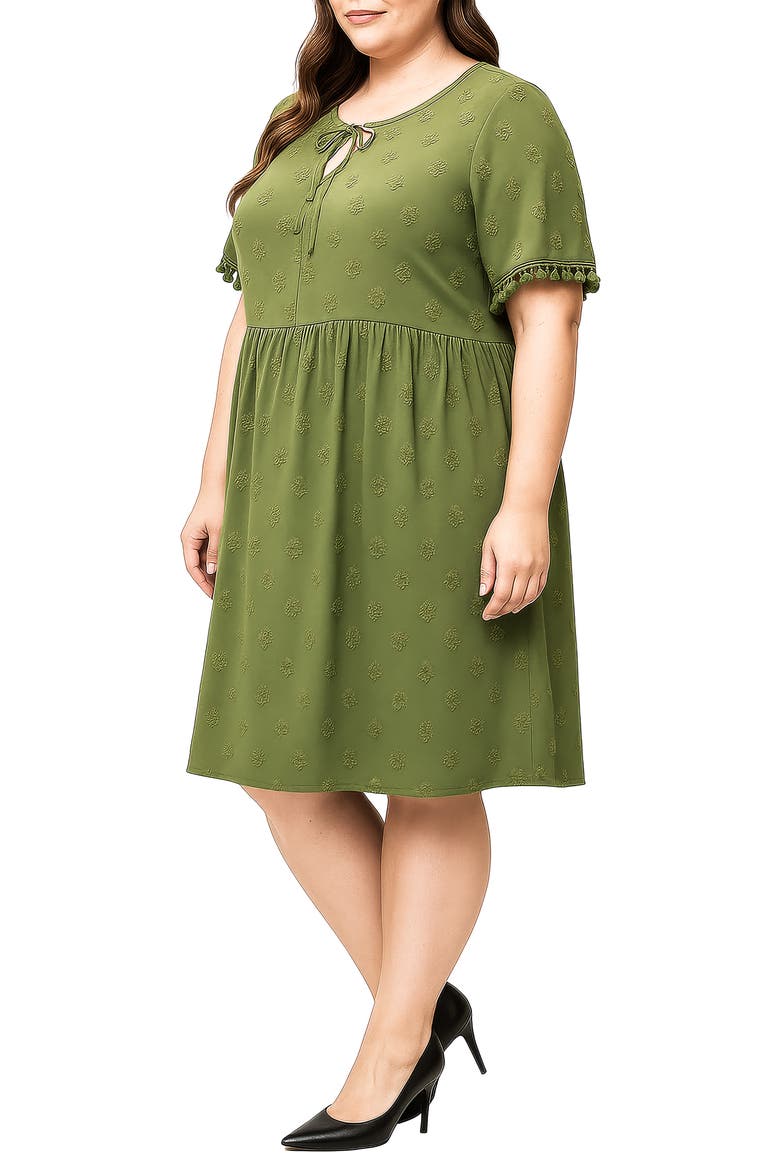 Dobby Dress, Alternate, color, GREEN