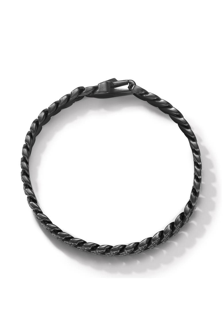 Men's Black Titanium Curb Chain Bracelet, Alternate, color, BLACK TITANIUM