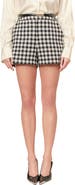 MAUDE CLUB Bianca Gingham Wool Shorts