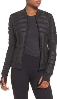 Blanc Noir Mesh Inset Bomber Jacket