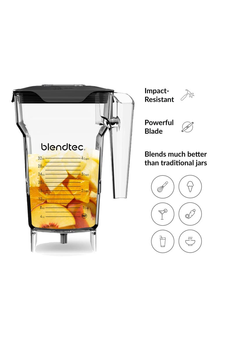 FourSide Jar (75 oz), Four Sided, Professional-Grade Blender Jar, Vented Latching Lid, BPA-free, Alternate, color, Clear