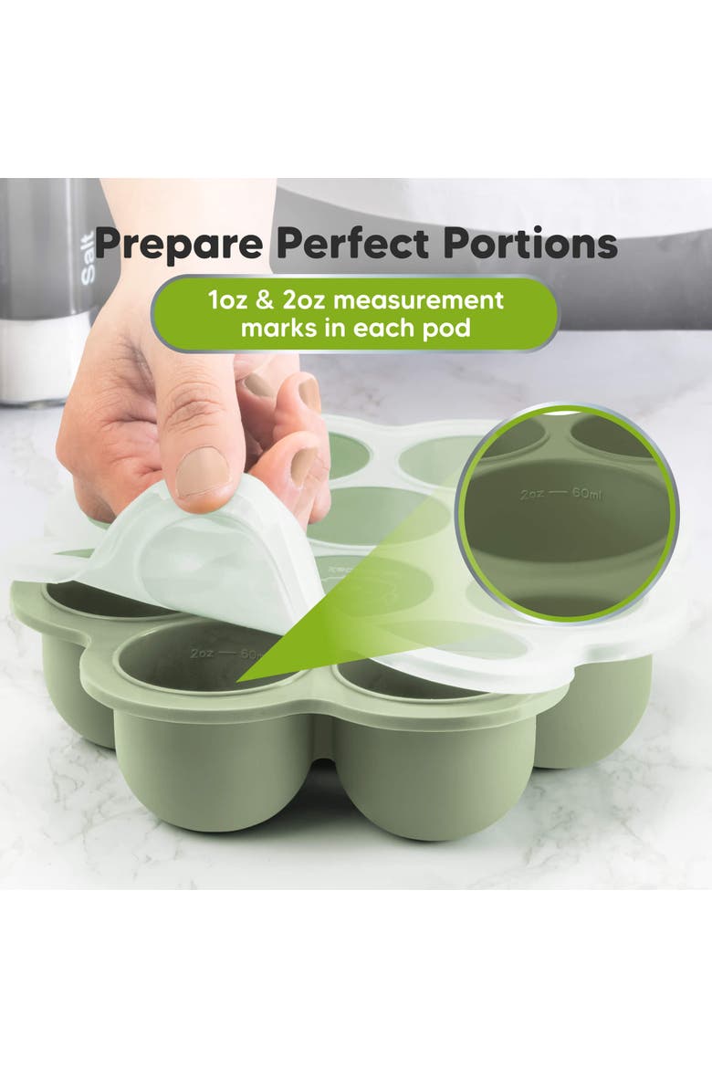 Prep Silicone Baby Food Tray, Alternate, color, Chai Latte/Sage