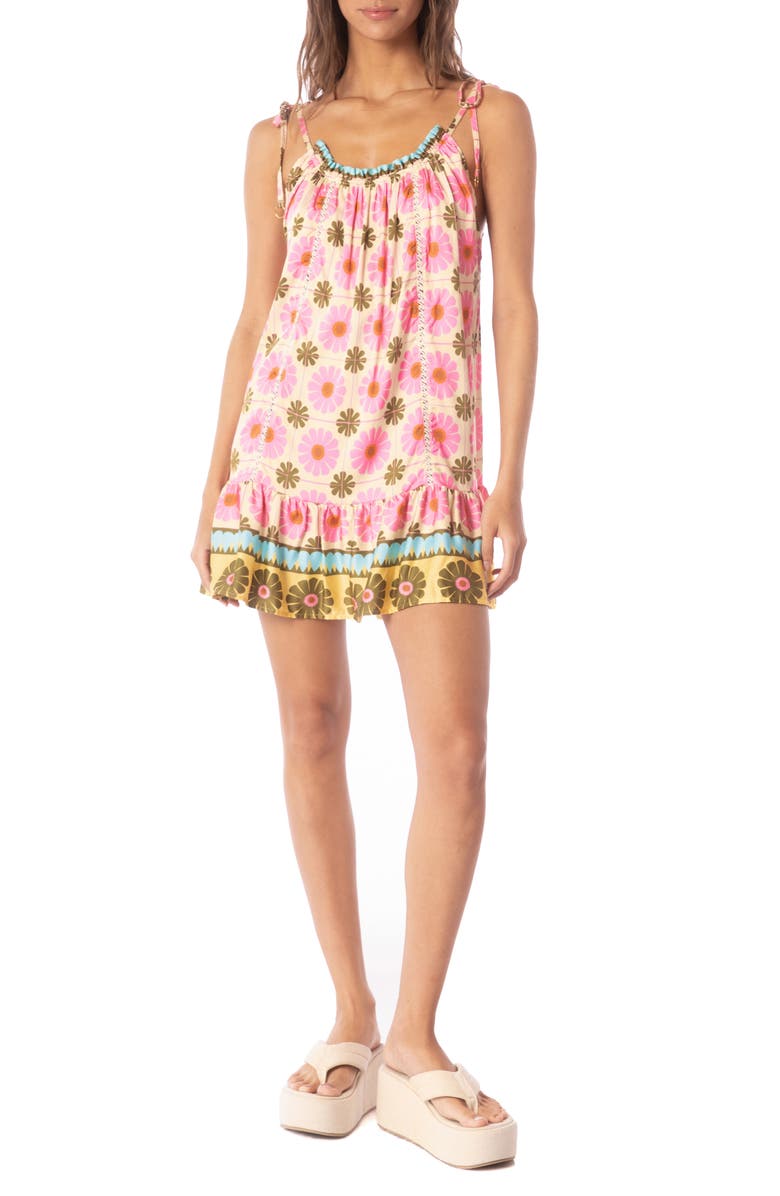 Maaji Magnolia Tie Strap Cover-Up Dress, Main, color, 