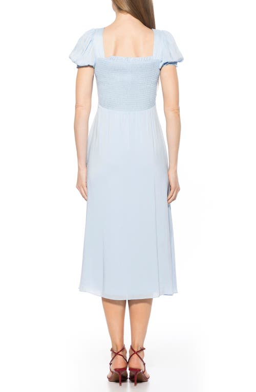 Alexia Admor Iris Smocked Short Sleeve Midi Dress