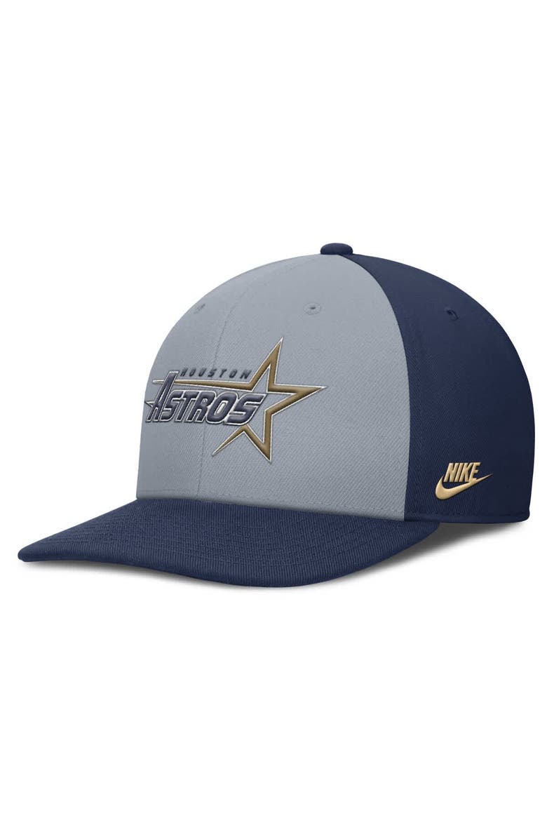 Nike Men's Nike Gray/Navy Houston Astros Pro Performance Snapback Hat, Alternate, color, Gray