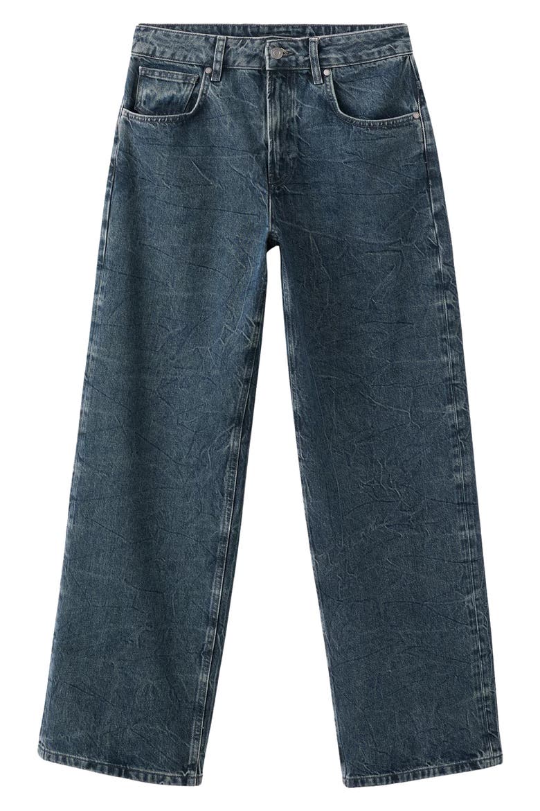 Selection Mid Rise Straight Leg Jeans, Main, color, DEEP DARK BLUE