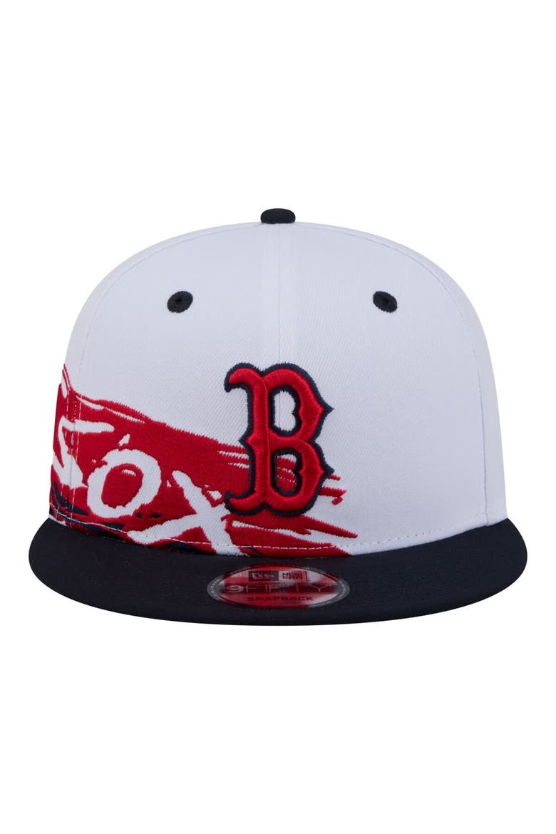Men's New Era White/Navy Boston Red Sox 9FIFTY Snapback Hat, Alternate, color, White