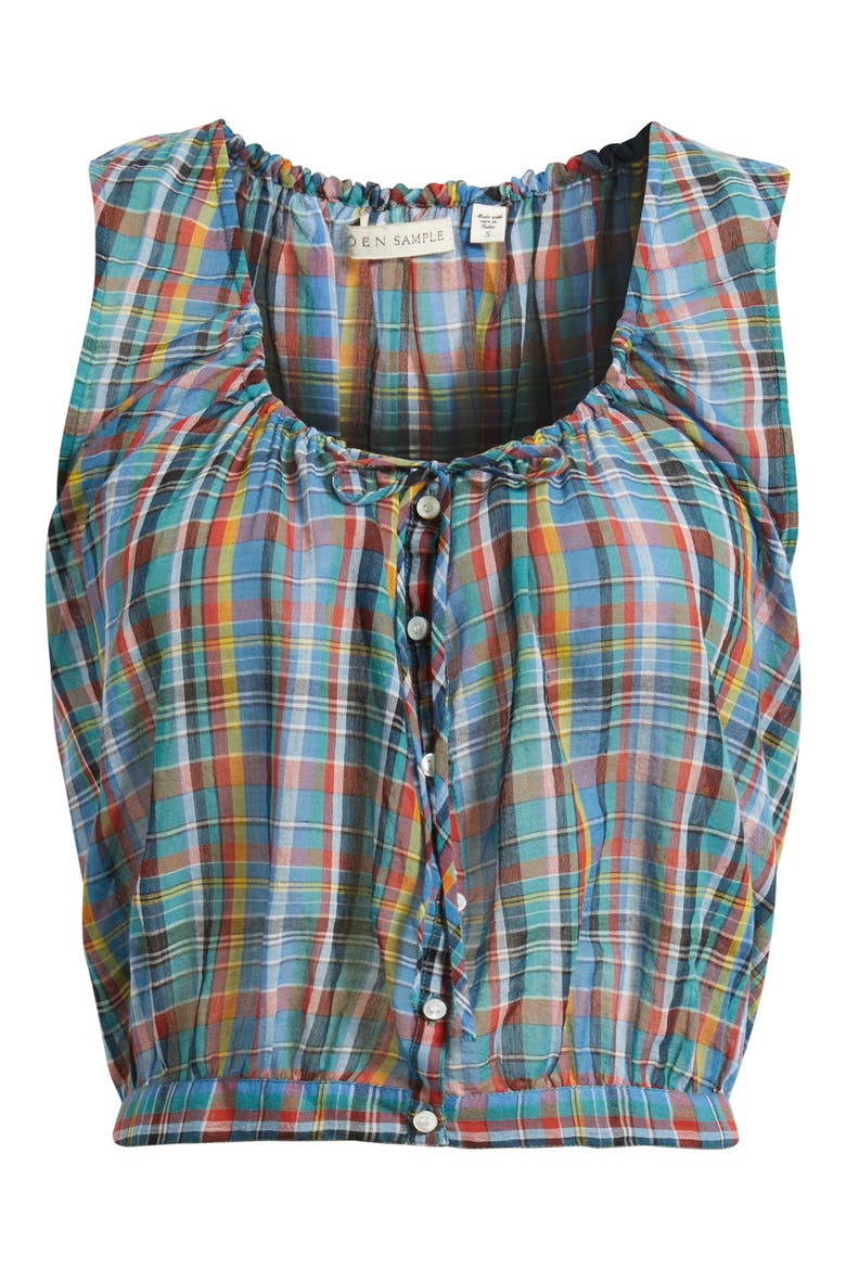 Theo Organic Cotton Top, Alternate, color, ALDERBROOK PLAID