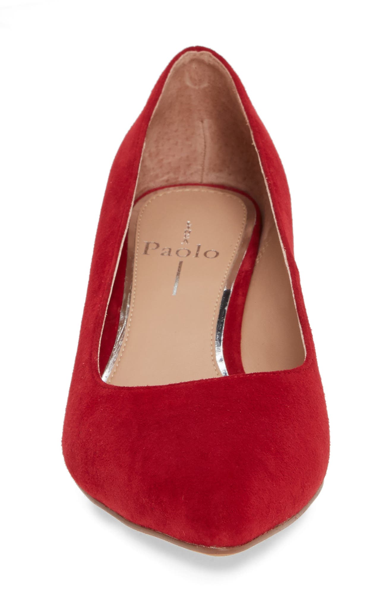 Bardot Pump, Alternate, color, RED SUEDE