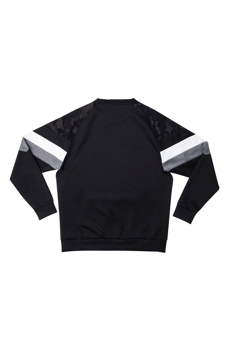 XRAY Colorblock Pullover Crewneck Sweatshirt, Alternate, color, Black/ Camo/ Heather Grey