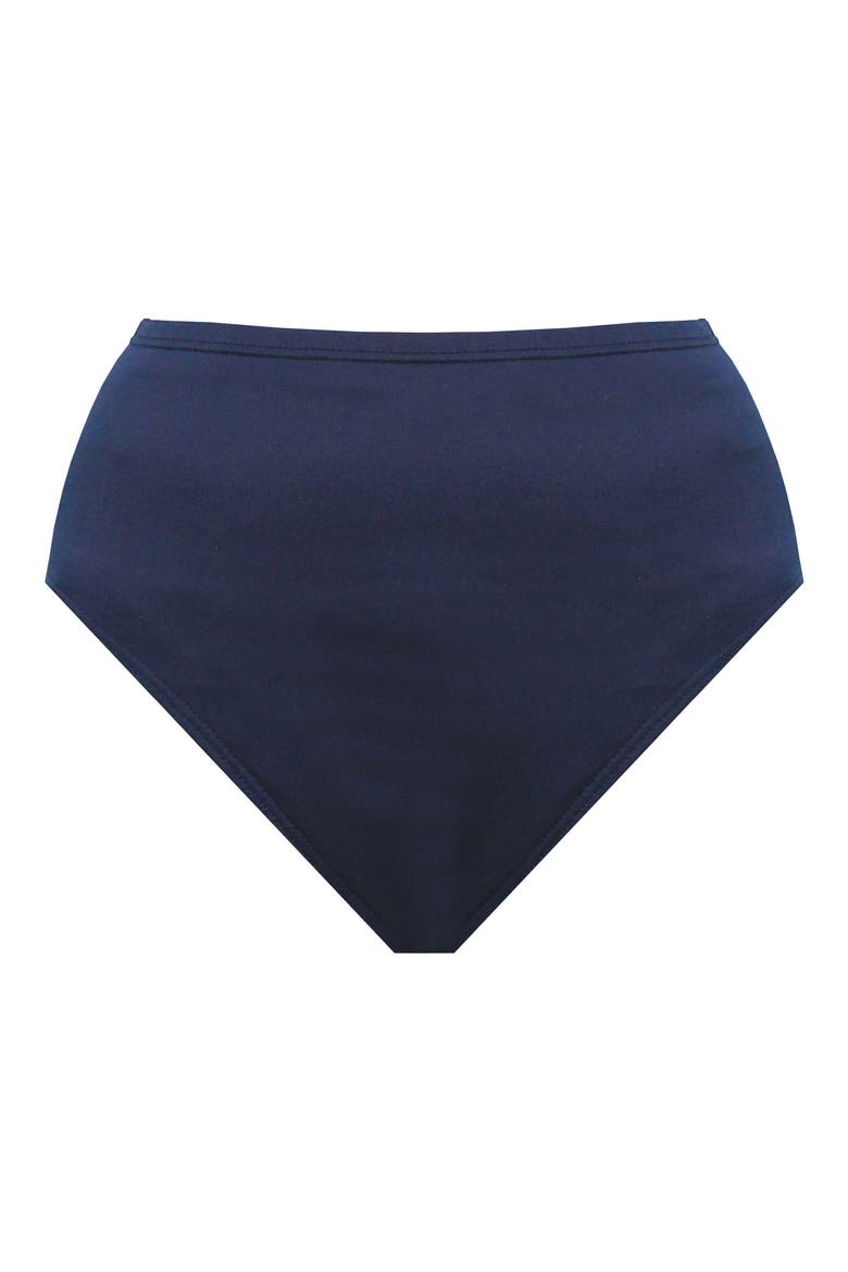 High Waist Swim Bottoms, Alternate, color, MIDNIGHT