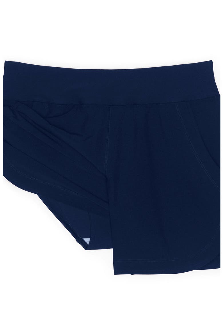 Plus Size SunShade UPF 50 5" Board Shorts with Panty, Alternate, color, Deep Sea Navy