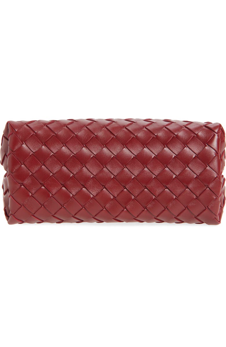 Bottega Veneta Small Andiamo Intrecciato Lambskin Leather Top Handle Bag, Alternate, color, 6551 Lava Red-M B