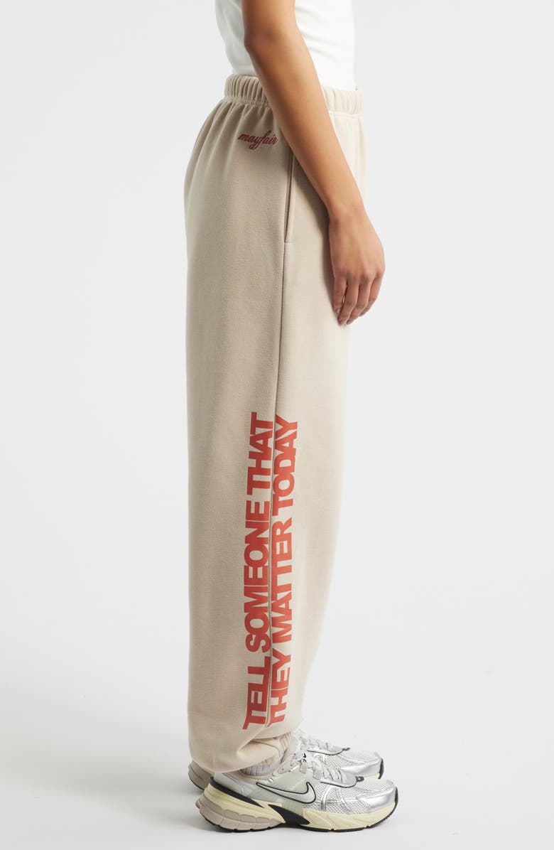 THE MAYFAIR GROUP Everyone Matter Graphic Joggers, Alternate, color, Taupe
