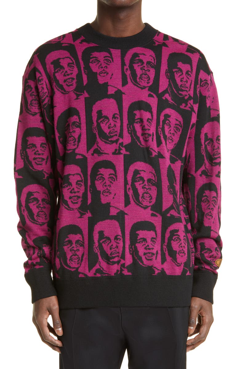 Champion Tears x Muhammad Ali<sup>™</sup> Intarsia Sweater, Main, color,