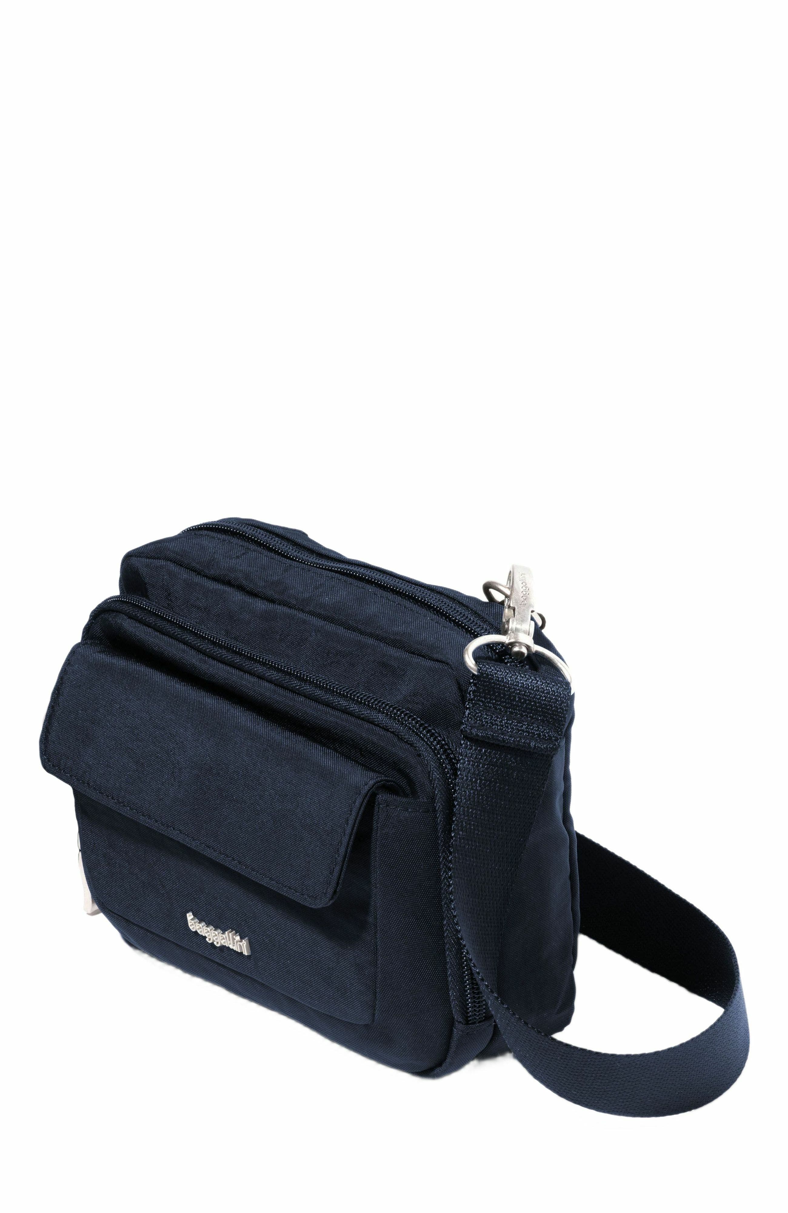 Modern Double Zip Crossbody Bag, Alternate, color, French Navy Twill