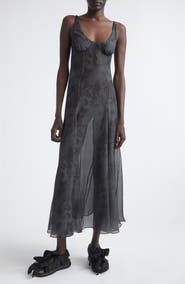 Collina Strada Pamela Sheer Silk Slipdress