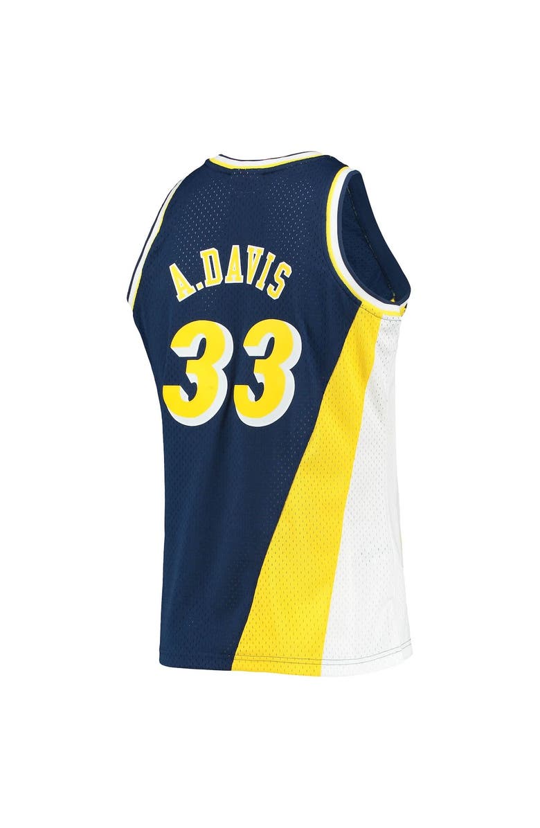 Mitchell & Ness Men's Mitchell & Ness Antonio Davis Navy Indiana Pacers 1996-97 Hardwood Classics Swingman Jersey, Alternate, color,