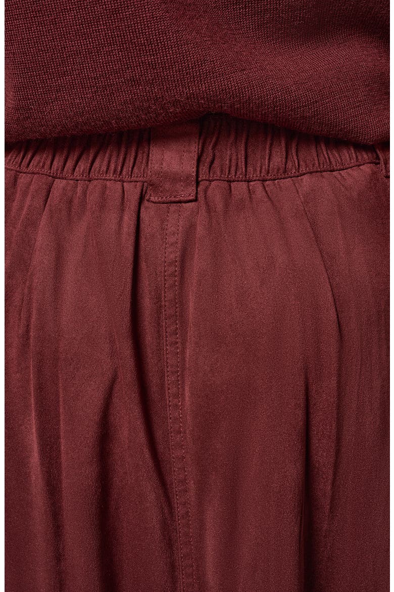 Faux Suede Patch Pocket Skirt, Alternate, color, BLK CHERRY