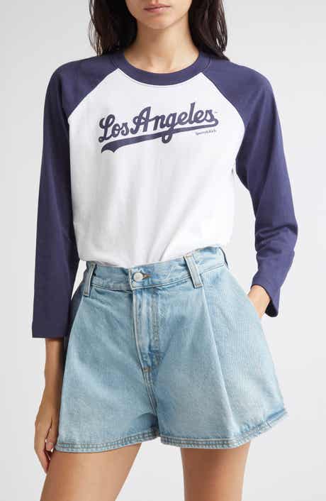 Sporty & Rich Dodgers Serif Graphic Baseball T-Shirt
