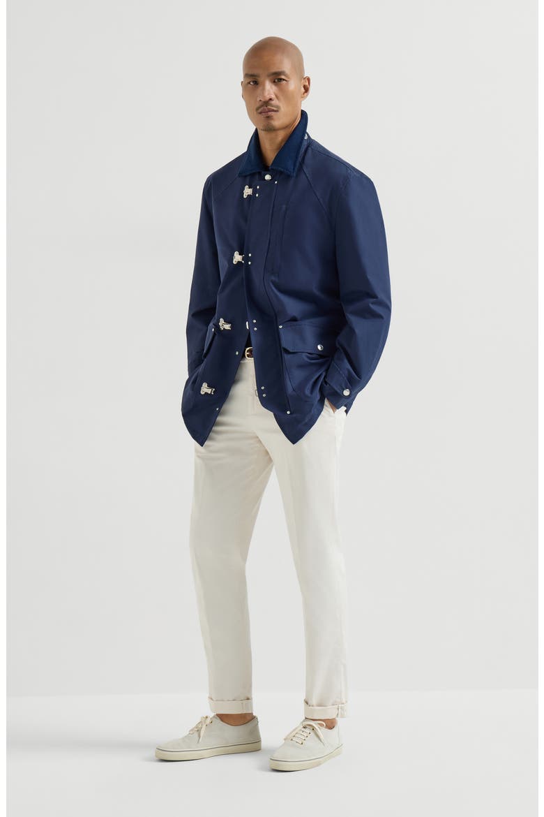 Comfort gabardine trousers, Alternate, color, Off-White