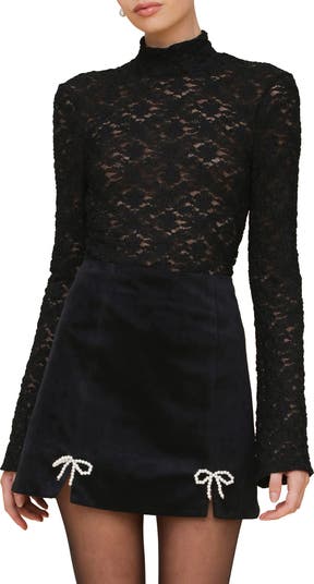 Avec Les Filles Lace Turtleneck Top | Nordstromrack