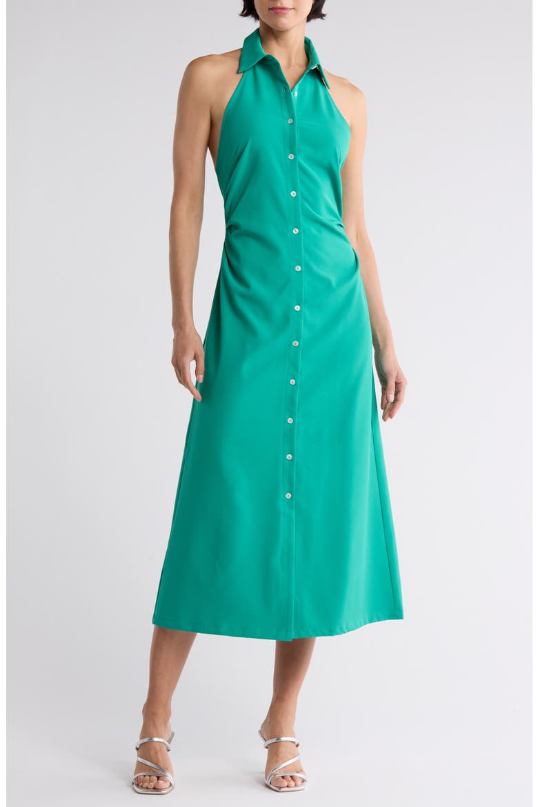 Dreia Halter Shirtdress, Main, color, GREEN