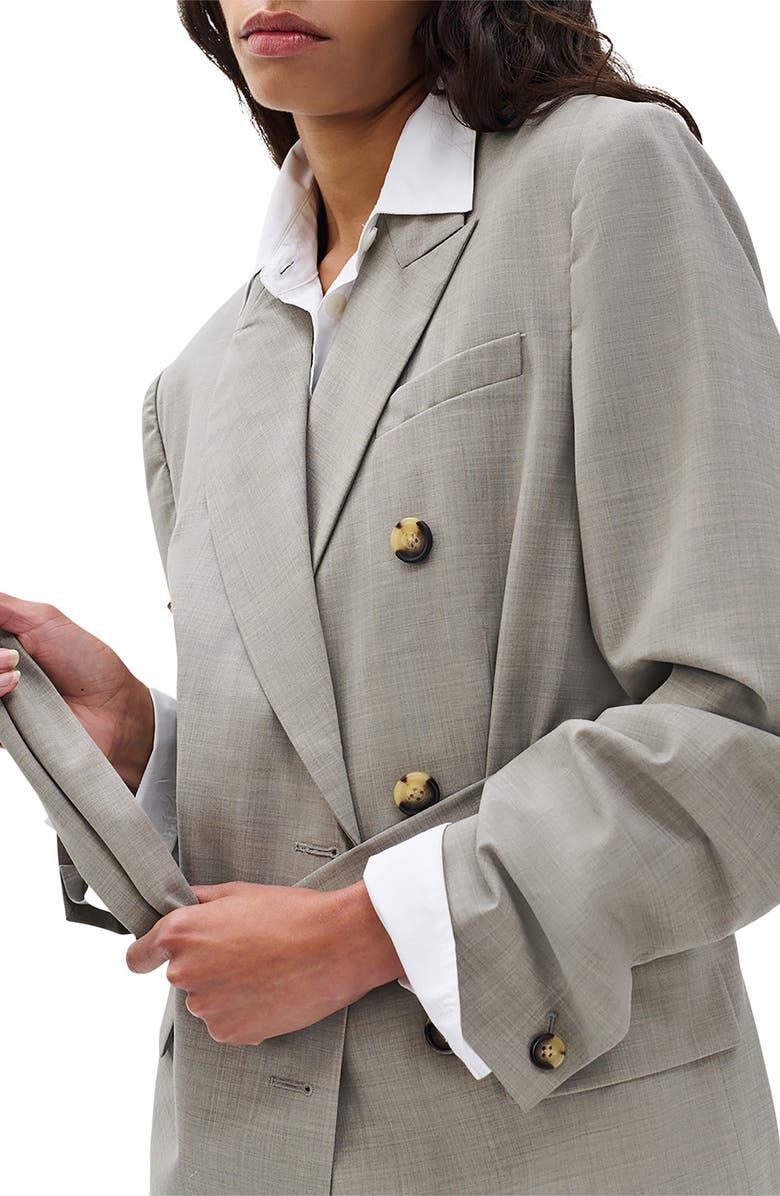 rag & bone Virginia Tie Waist Double Breasted Blazer, Alternate, color,