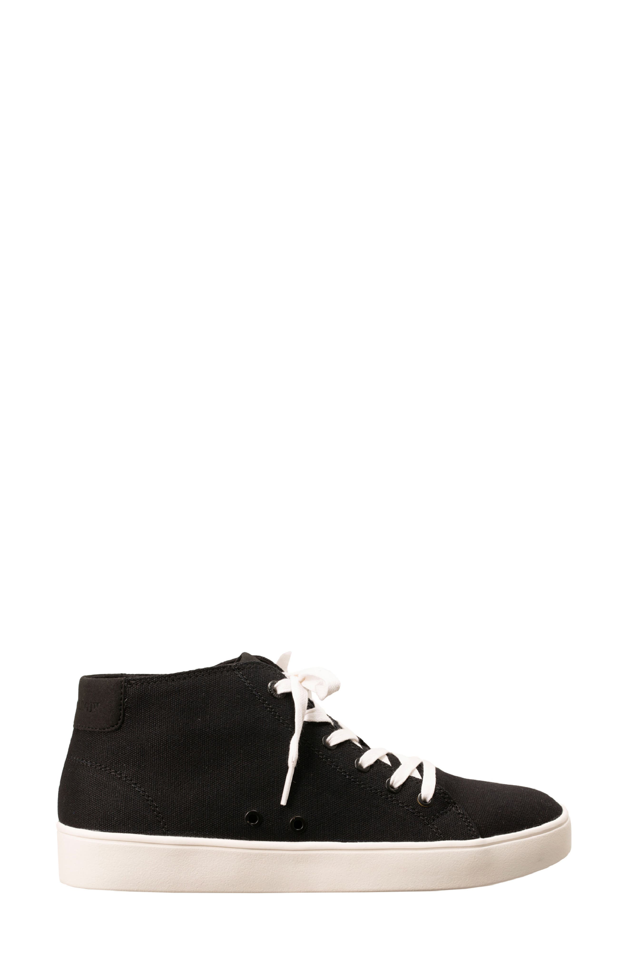 Emery High Top Sneaker, Alternate, color, BLACK