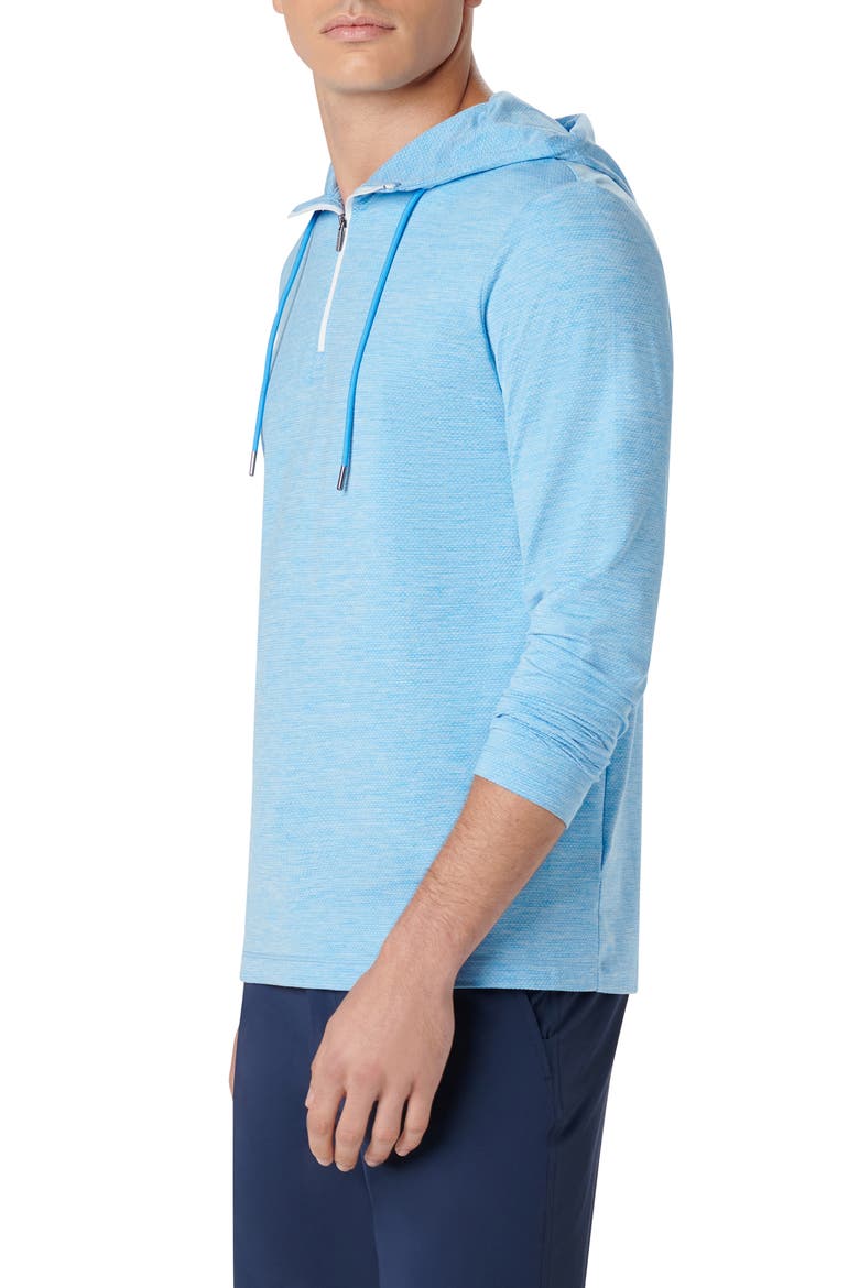 Quarter Zip Performance Hoodie, Alternate, color, AZURE