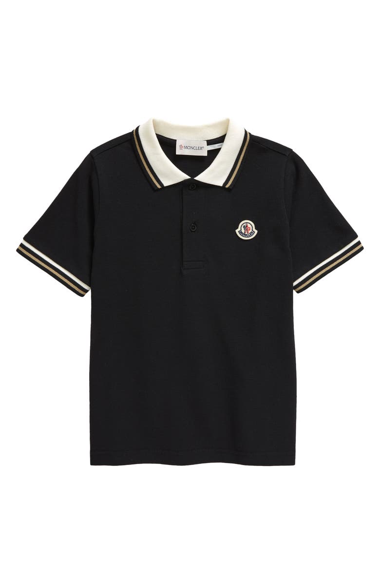Moncler Kids' Cotton Piqué Polo, Main, color, 